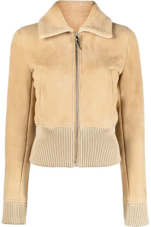 Roberto Cavalli Veste bomber en daim