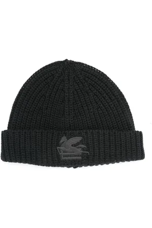 Etro Bonnet en laine à logo brodé