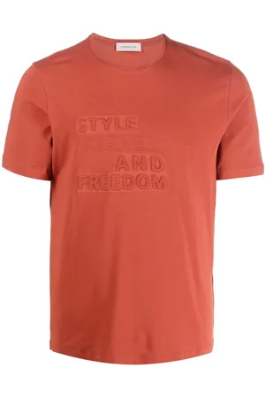 corneliani T-shirt en coton à logo en relief