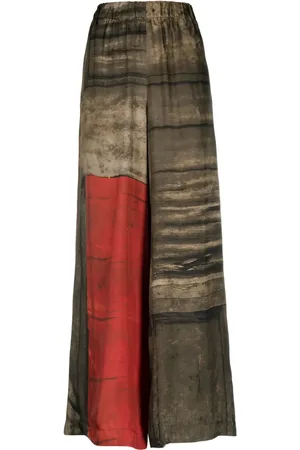 UMA WANG Pantalon imprimé à coupe ample