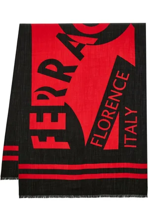 Salvatore Ferragamo écharpe en laine à logo intarsia
