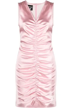 Moschino Robe courte froncée à col v