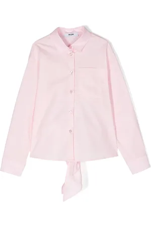 Msgm Chemise en popeline à logo brodé