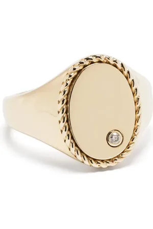 YVONNE LÉON Chevalière Chevalier Oval en 9ct