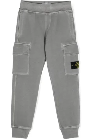 Stone Island Pantalon cargo à patch Compass