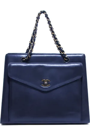 CHANEL Sac porté épaule en cuir CC (1997-1998)