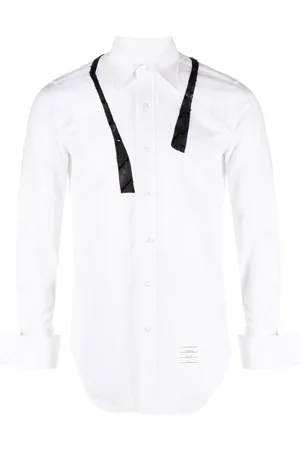 Thom Browne Chemise en coton à détail de nœud
