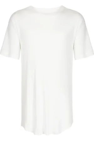 JULIUS T-shirt en coton à ourlet incurvé