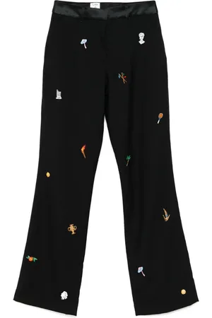 Casablanca Pantalon de tailleur à motif brodé
