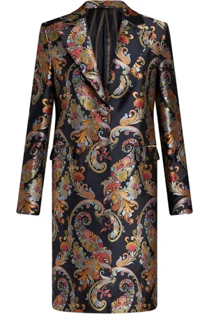 Etro Manteau à motif cachemire en jacquard