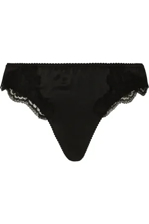 Dolce & Gabbana String satiné à détail de dentelle