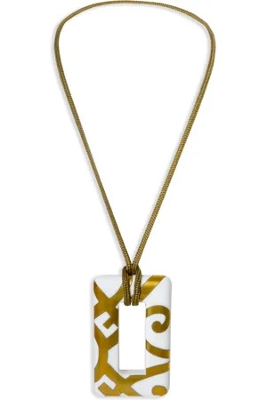 Hermès Collier à pendentif en porcelaine