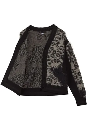 Y-3 Cardigan boutonné à imprimé léopard
