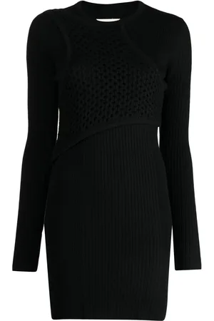 Feng Chen Wang Robe courte en laine à manches longues