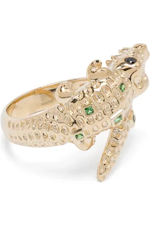 YVONNE LÉON Bague Crocodile en 9ct sertie de pierres