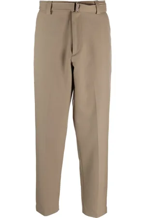 LOW BRAND Pantalon droit à taille ceinturée