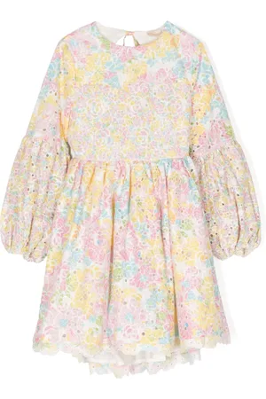 Marlo Robe Amalia en coton à fleurs brodées