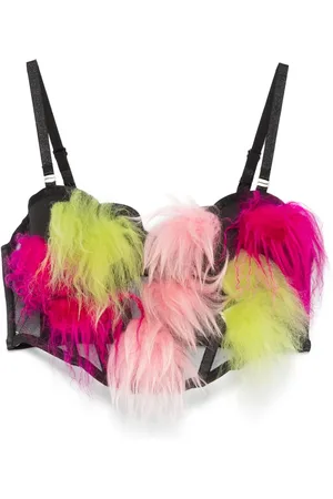 LOULOU Haut-bustier à détails de plumes
