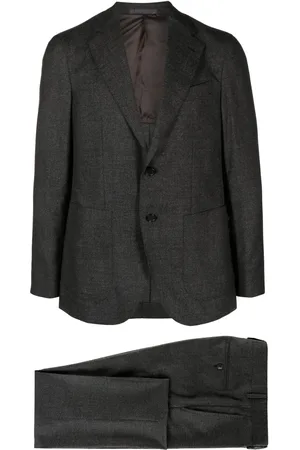 CARUSO Costume en laine à simple boutonnage