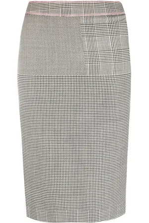 Dior Jupe crayon à motif pied-de-poule (années 1990)
