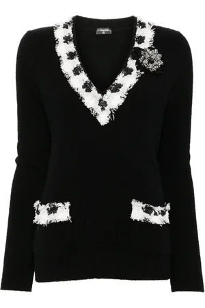 CHANEL Haut en maille à design contrastant (2005)