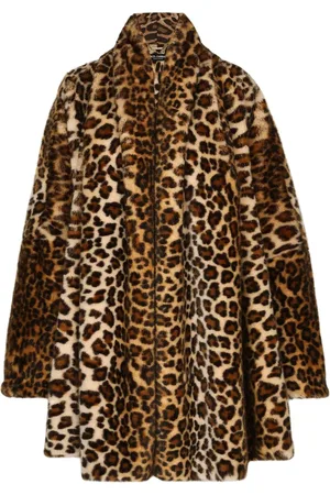 Dolce & Gabbana Cape en fourrure artificielle à imprimé léopard KIM DOLCE&GABBANA