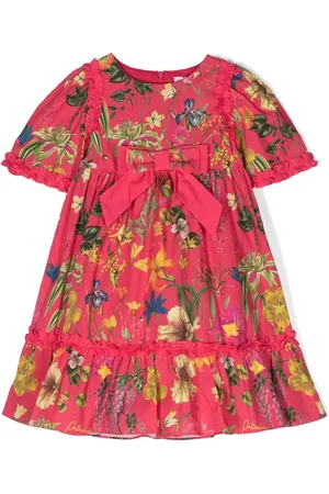 PATACHOU Robe fleurie à manches courtes