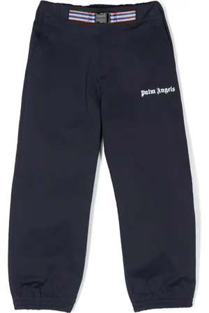 Palm Angels Pantalon ceinturé à logo imprimé