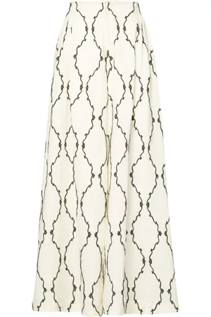 Agua by Agua Bendita Pantalon palazzo Marea Calado à broderies