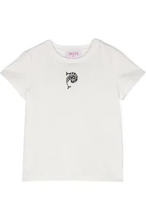 PUCCI Junior T-shirt en coton à logo imprimé