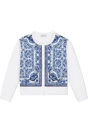 Dolce & Gabbana Cardigan en soie mélangée à imprimé Majolica