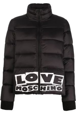 Moschino Veste matelassée à logo imprimé
