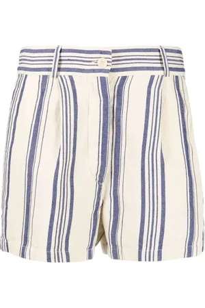 Aspesi Short rayé à taille haute