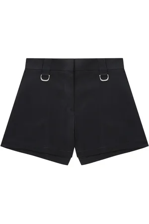 OFF-WHITE Short court en coton à plis marqués