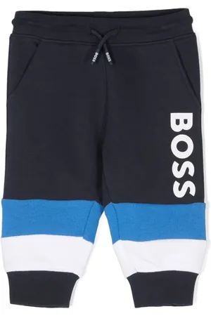 HUGO BOSS Pantalon de jogging rayé à logo imprimé