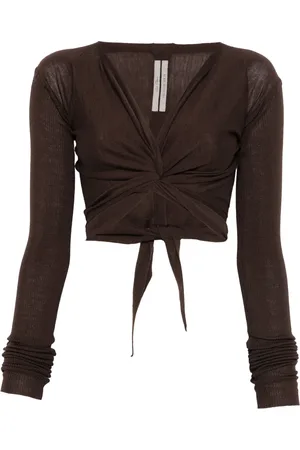 Rick Owens Cardigan crop à design portefeuille