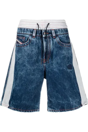 Diesel Bermuda en jean à lien de resserrage