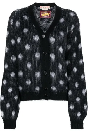 Marni Cardigan en maille intarsia à col v