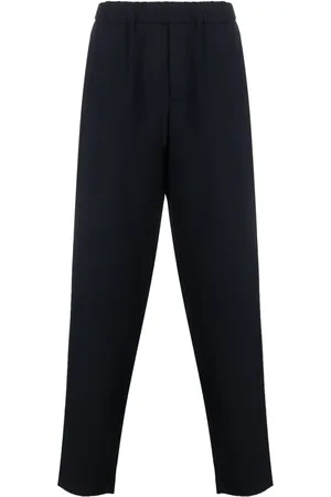 Giorgio Armani Pantalon en laine mélangée à coupe fuselée