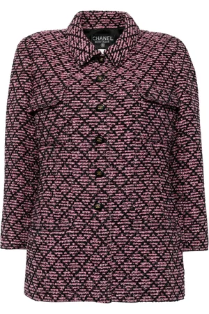 CHANEL Veste en tweed à poches plaquées