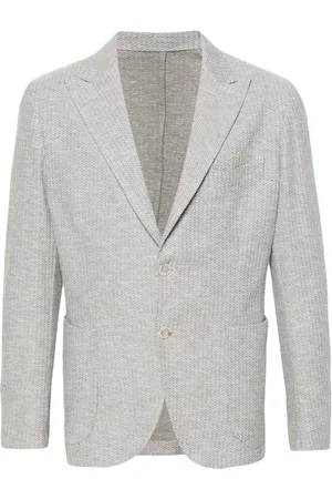 BARBA Blazer boutonné à motif en jacquard