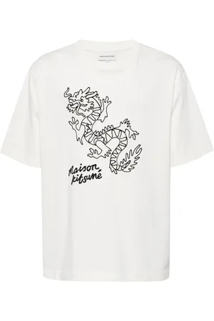 Maison Kitsuné T-shirt en coton à imprimé graphique