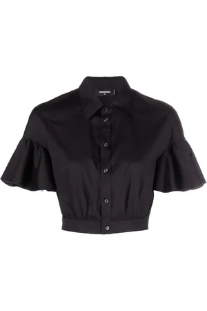 Dsquared2 Chemise crop à manches évasées