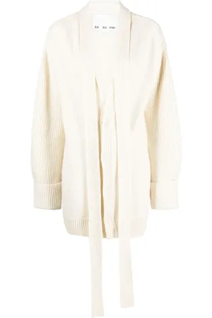 Sa Su Phi Cardigan en cachemire à détail de foulard