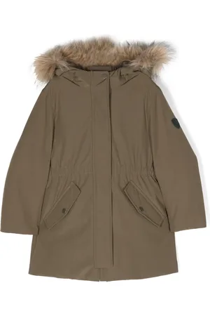 BONPOINT Manteau à capuche bordée de fourrure artificielle