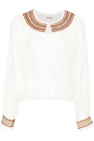 BODE Blouse en coton à broderies