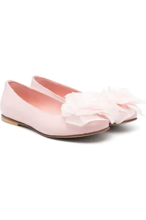 ANDREA MONTELPARE Ballerines en cuir à appliques fleurs