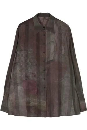 ZIGGY CHEN Chemise rayée à design asymétrique