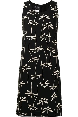 CHANEL Robe mi-longue à fleurs (1998)