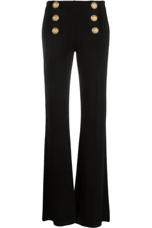 Balmain Pantalon à têtes de lion métalliques